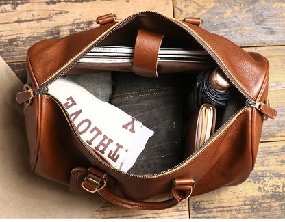Vintage Herren Reisetasche klassische Business Umhängetasche Kopfs chicht Rindsleder Weekender Sporttasche Leder handtasche für Ehemann Geschenk.