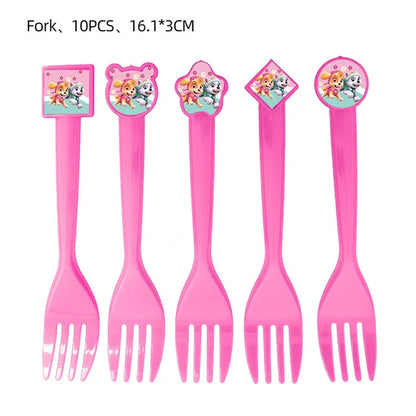 Paw Patrol Rosa Geburtstag Skye Thema Party Dekorationen Geschirr Set Pappteller Tassen Servietten Für Kind Party Liefert Spielzeug Geschenke