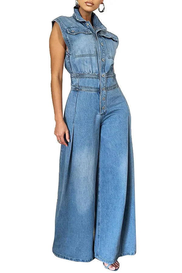 Denim Jumpsuit Women Loose Vintage Preppy Style Overalls Female Fashion Streetwear Chic Popular Harajuku 2025 Drop Shipping.