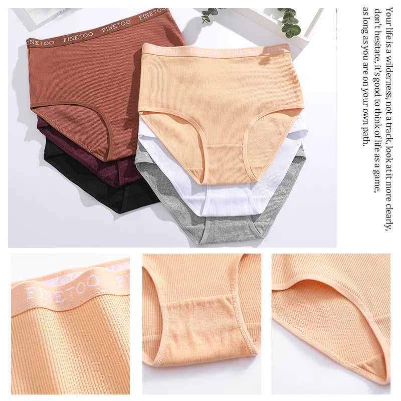 Women's Seamless Cotton Briefs Women Plus Size Panties Solid Color Breathable Underwear Female Low Waist Soft Lingerie S-XXL.