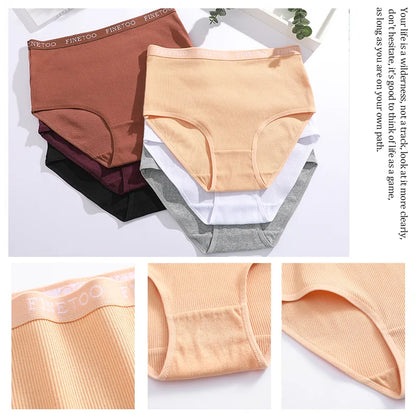 Women's Seamless Cotton Briefs Women Plus Size Panties Solid Color Breathable Underwear Female Low Waist Soft Lingerie S-XXL.