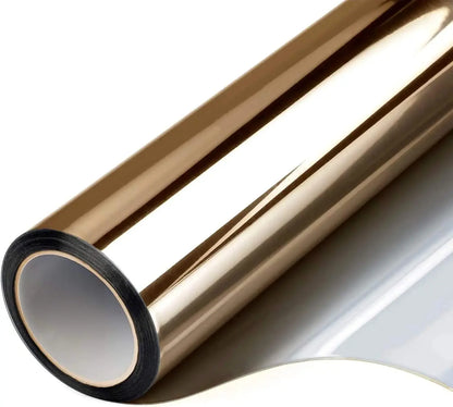 2/3/5M Einweg-Spiegel-Fensterfolie, Vinyl, selbstklebend, reflektierend, Solarfolie, Sichtschutz, Fenstertönung für Zuhause, silberner Glasaufkleber