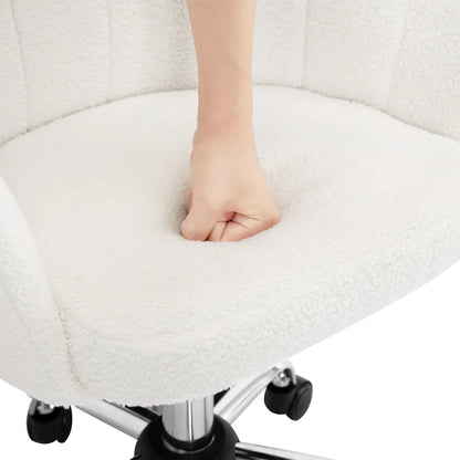 WOLTU Höhenverstellbarer, ergonomischer Schreibtischstuhl, Drehstuhl mit Rollen, Gaming-Schminkstuhl, Lordosenstütze für das Heimbüro