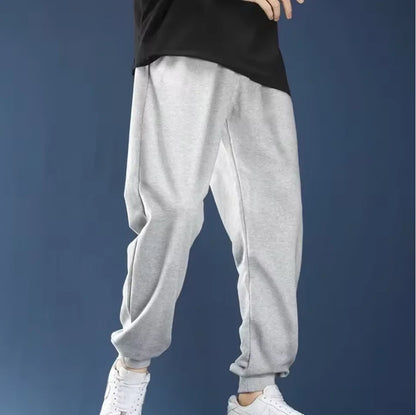Mens Casual Pants Autumn Winter Fleece Sweatpants Men Running Jogger Sports Gym Trousers Fashion Solid Color Workout Long Pants.