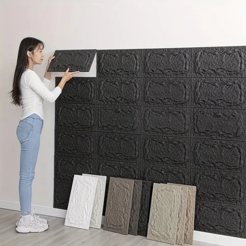 PU stone wall panel, 10 mm, realistic brick pattern, anti-mould and moisture-proof, waterproof and washable, suitable for/outdoo