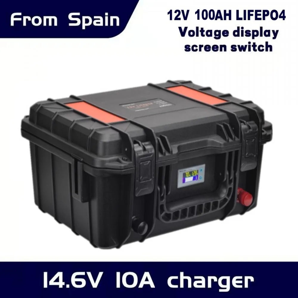 New12V100Ah LiFePo4 Battery 120AH 150AH200AH 12v Rechargeable Lithium Battery Pack300A With Bluetooth BMS for Comping Solar Boat.