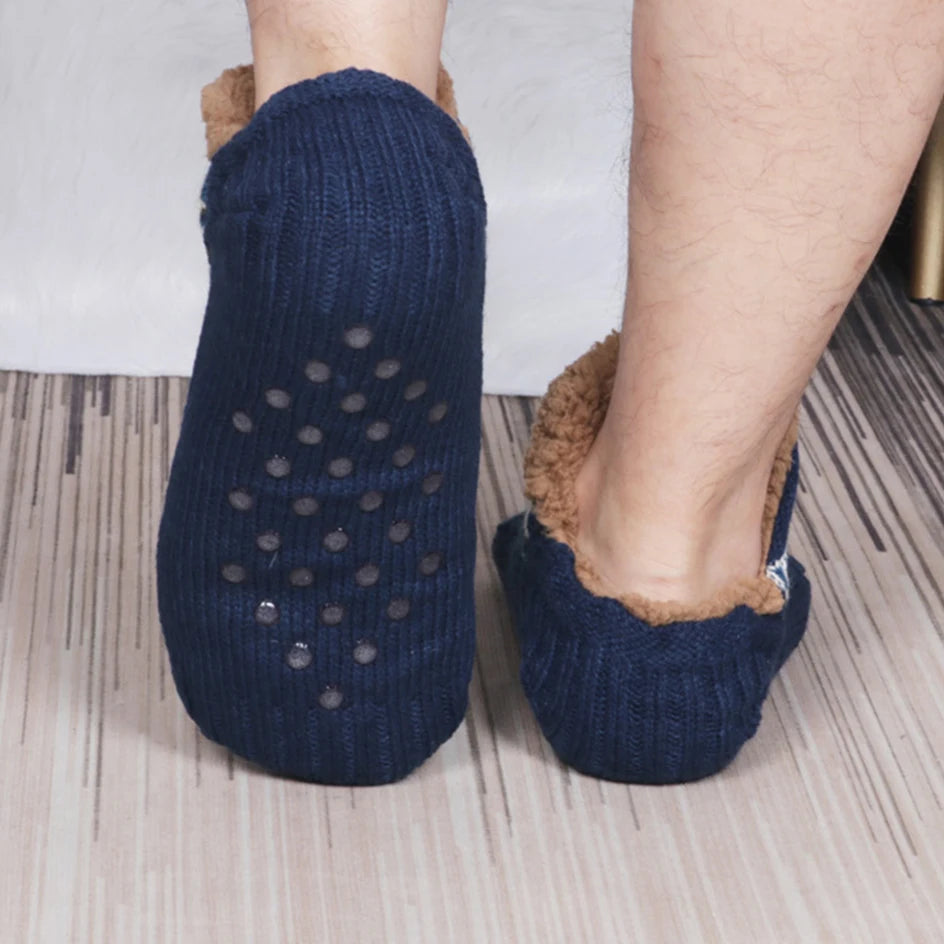 1 Pair Warm Winter Non-slip Floor Socks Women Men Snow Socks Sleep Carpet Socks Slippers Comfortable Soft Non-slip Yoga Socks.