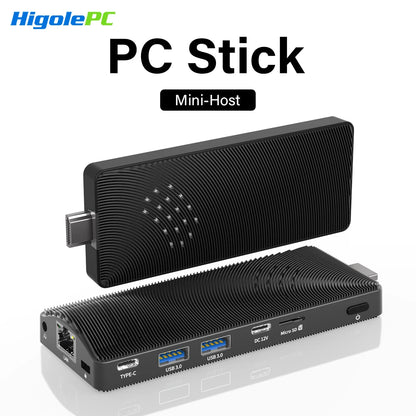 Higole PC Stick Fanless Mini PC Intel J4105 Windows 11 WiFi5 4/8GB 64/128/256GB Laptop Desktop PC 4K TV Stick PC Mini Computers.