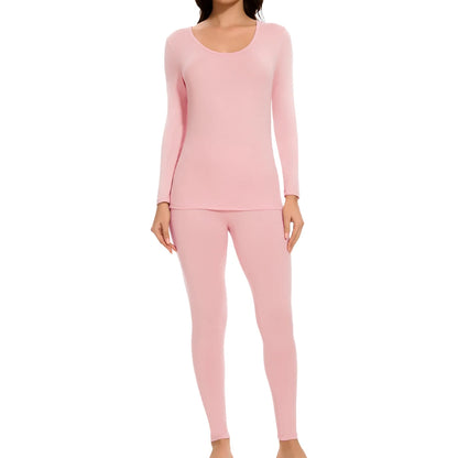 Thermal Underwear Women Autumn Winter Under Layer Clothes New Warm Pajamas Sets for Female 2 Pieces Long John Top Legging.