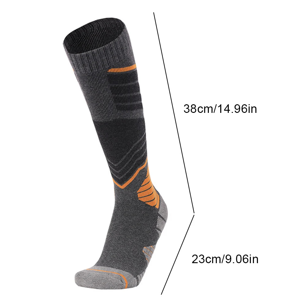 1 Pair Winter Thermal Ski Socks Cycling Soccer Snowboard Socks High Tube Stockings for Men Outdoor Skiing Cycling Running Hiking.