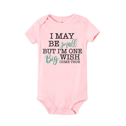 I May Be Amall But I'm One Big Wish Come Ture Baby Strampler Neugeborenen Body Kurzarm Overall IVF Success NICU Babykleidung