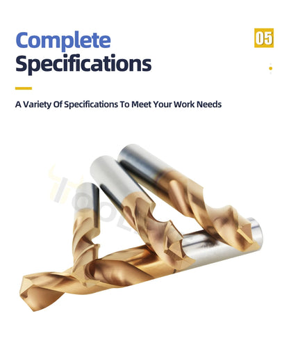 TOOLEYE Hartmetallbohrer Hartmetallbohrer Wolframstahl Spiralbohrer für Metallbearbeitung CNC-Drehmaschine Bohrwerkzeuge 1,0–20,0 mm