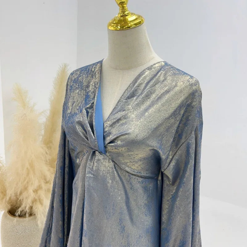 Eid Saudi Arabia Muslim Modest Dress for Women Islam Dubai Abaya Luxury Holiday Party Jalabiya Kebaya 2024 Turkey Kaftan Gown