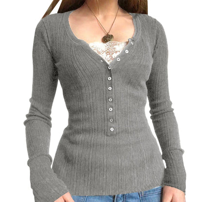 2000er Jahre Vintage Langarm Babydoll Strickpullover Tops Cottage Milkmaid Pullover Ästhetische Grunge Y2k Strickwaren T-Shirts Damen