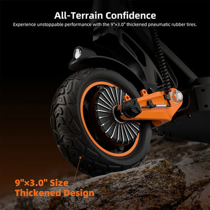 Aumom Electric Scooter, 800W 48V 15.6Ah Battery, 10 inch Tires, 45 km/h Max Speed, 70km Range, Disc Brakes, NFC & Passcode Lock.