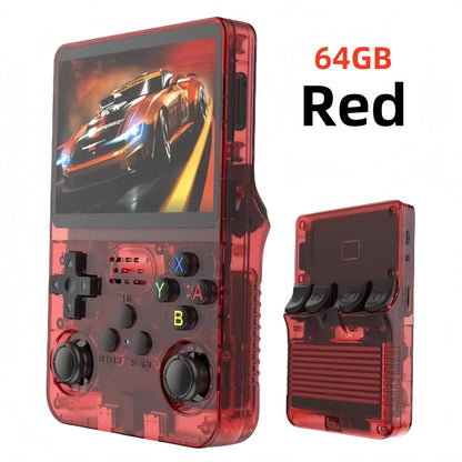 Retro R36S Handheld Video Game Console 3.5 Inch IPS Screen 128GB Preloaded Games Portable Pocket Player Linux System.