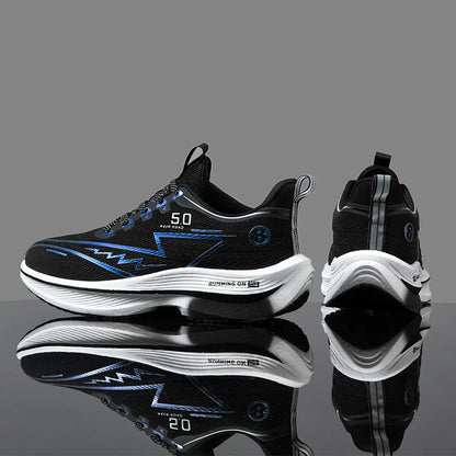 Men Sport Shoes Professional Cushioned Carbon Plate Running Shoes Breathable Lace-up Casual Sneakers Marathon Athletic Footwear