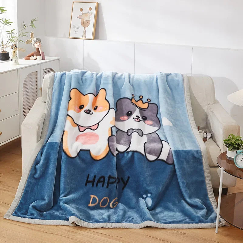 Double layer thickened to 6kg  - et quilt autumn and winter warm fleece wedding  - et cushion bedding.