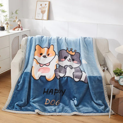 Double layer thickened to 6kg  - et quilt autumn and winter warm fleece wedding  - et cushion bedding.