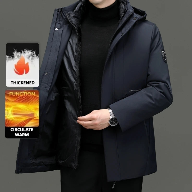 Top Grade Brand Casual Fashion Designer Warm Parka Coat Mens 2025 Newest Winter Jacket Quilted Windbreaker  Mens Clothes.