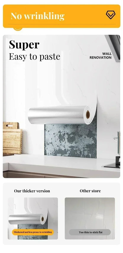 Marble Peel and Stick Wall Panels Removable Self-Adhesive Wallpaper for Kitchen Bathrooms Showers and Flooring Living Room Decor