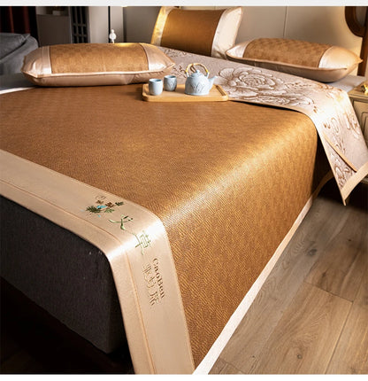 Natural Ice Rattan Mat 90/120/150/180/200cm Cool Summet Mat Mattress Plant Fiber Mat Househould Straw Mats Furniture Protector