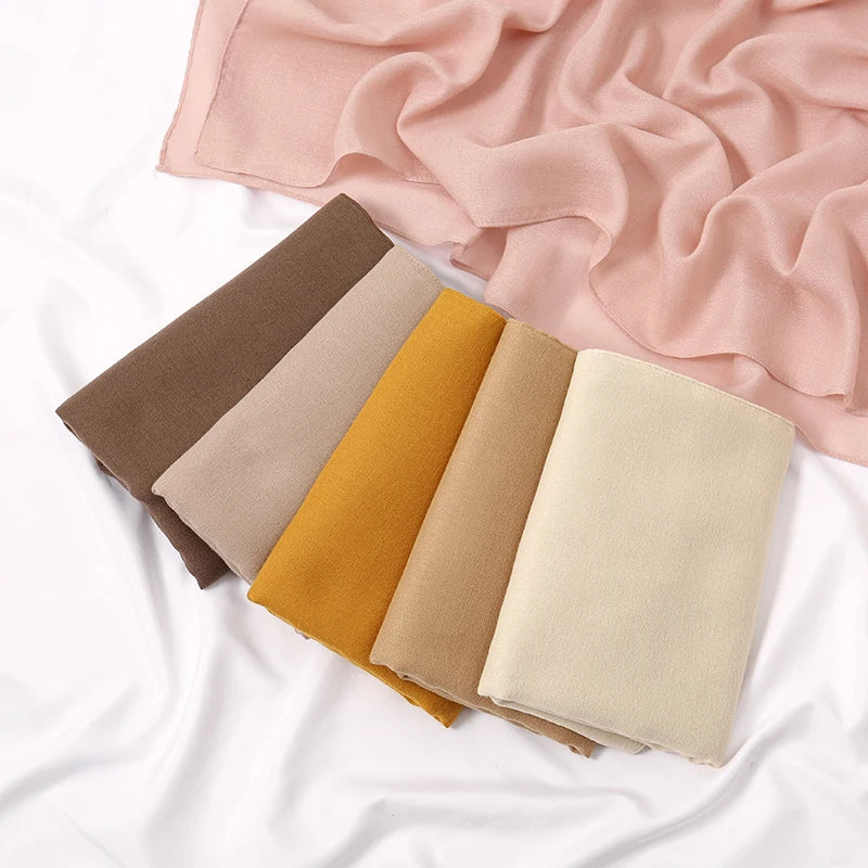 New Cotton Linen Hijab Scarf For Women Femme Musulmane shawls Kebaya Women's Hijab Headscarf Wrap Stoles Solid Islamic Headband.