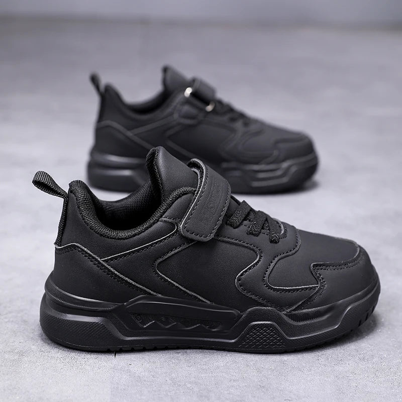 Black Kids Shoes Boys School Sneaker 4 To 12 Years Daily Walking Casual Sneaker Children Sports Shoes for Boy.