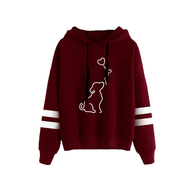 Simplicity Autumn Winter Versatile Pullovers Hot Sale Hoodies Stripe Women Sweatshirts Style Fashion Casual Sports Daily Quality.