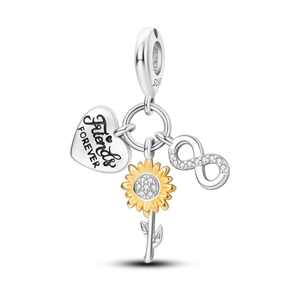 Flowers Series 925 Sterling Silver Sunflowers Tulip Carnation Charms Fit Original Bracelet  For Women Jewelry Making