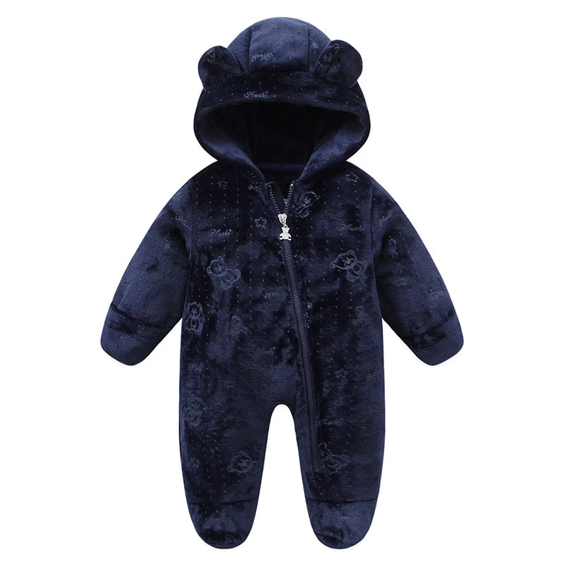 Neugeborenen Baby Kleidung Flanell Herbst Winter Baby Jungen Mädchen Strampler Cartoon Neugeborenen Body Weiche Warme Overall für Babys 0-12M