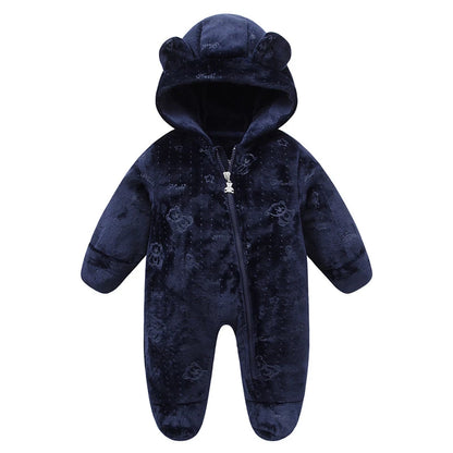 Neugeborenen Baby Kleidung Flanell Herbst Winter Baby Jungen Mädchen Strampler Cartoon Neugeborenen Body Weiche Warme Overall für Babys 0-12M