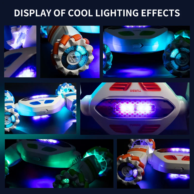 Teeggi S922 2.4G RC Stunt Car 4WD Double Remote Control 360° Degree Rotation RC Off Road Climbing Kids Rc Drift Car Toy for Gift.