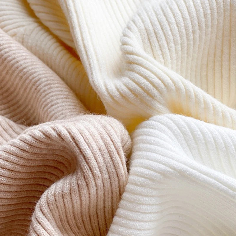 Langarm Beiläufige Dünne Pullover Mode Taste Grundlegende Gestrickte Tops Frauen Rollkragenpullover Koreanische Mode Einfache Chic Kleidung