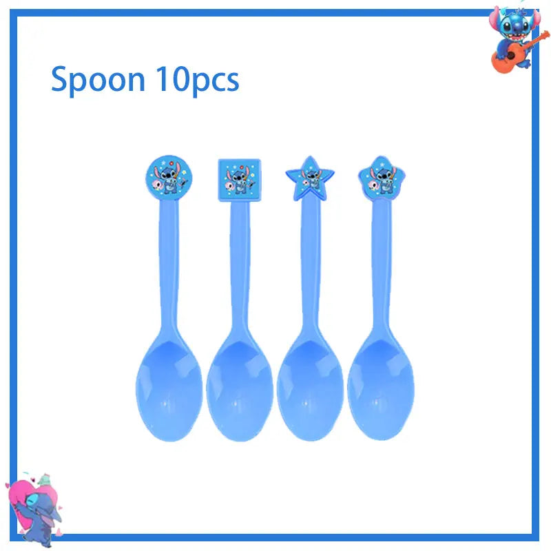 Disney Stich Geburtstag Party Dekorationen Blau Thema Geschirr Tischdecke Banner Hängende Spirale Für Kinder Event Liefert