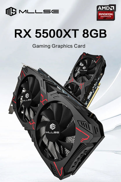MLLSE AMD RX5500XT 8G Gaming Graphics Card 8GB 128Bit GDDR6 PCI-E 4.0×8 GPU Radeon rx5500xt 8gb game Video Cards Placa de vídeo.