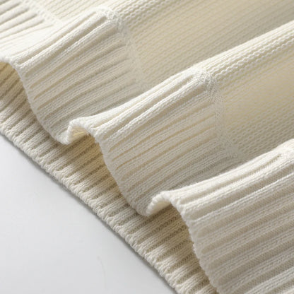 New Men's Fashion Sweater Autumn Winter Fleece Lined Clothes Thickened Pullover Crew Neck Knitted Pullovers Knitwear.