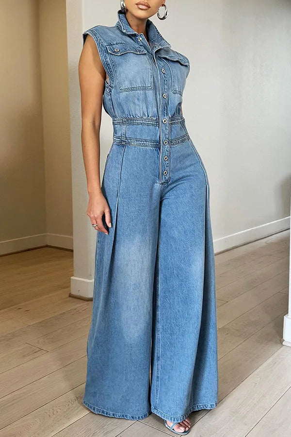 Denim Jumpsuit Women Loose Vintage Preppy Style Overalls Female Fashion Streetwear Chic Popular Harajuku 2025 Drop Shipping.