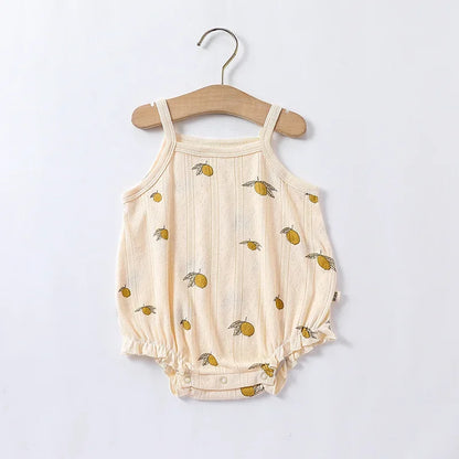 0-24m Neugeborenes Kind Baby Stram pler Mädchen Jungen Sommerkleid ung ärmel los schulter frei Overall niedlichen süßen Bodysuit Outfit