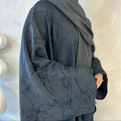 Luxury 2 Piece Muslim Outift Sets for Women Ramadan Dubai Hijab Abaya Dress Islamic Party Kaftan Robe Elegant Turkey Gown 2025.