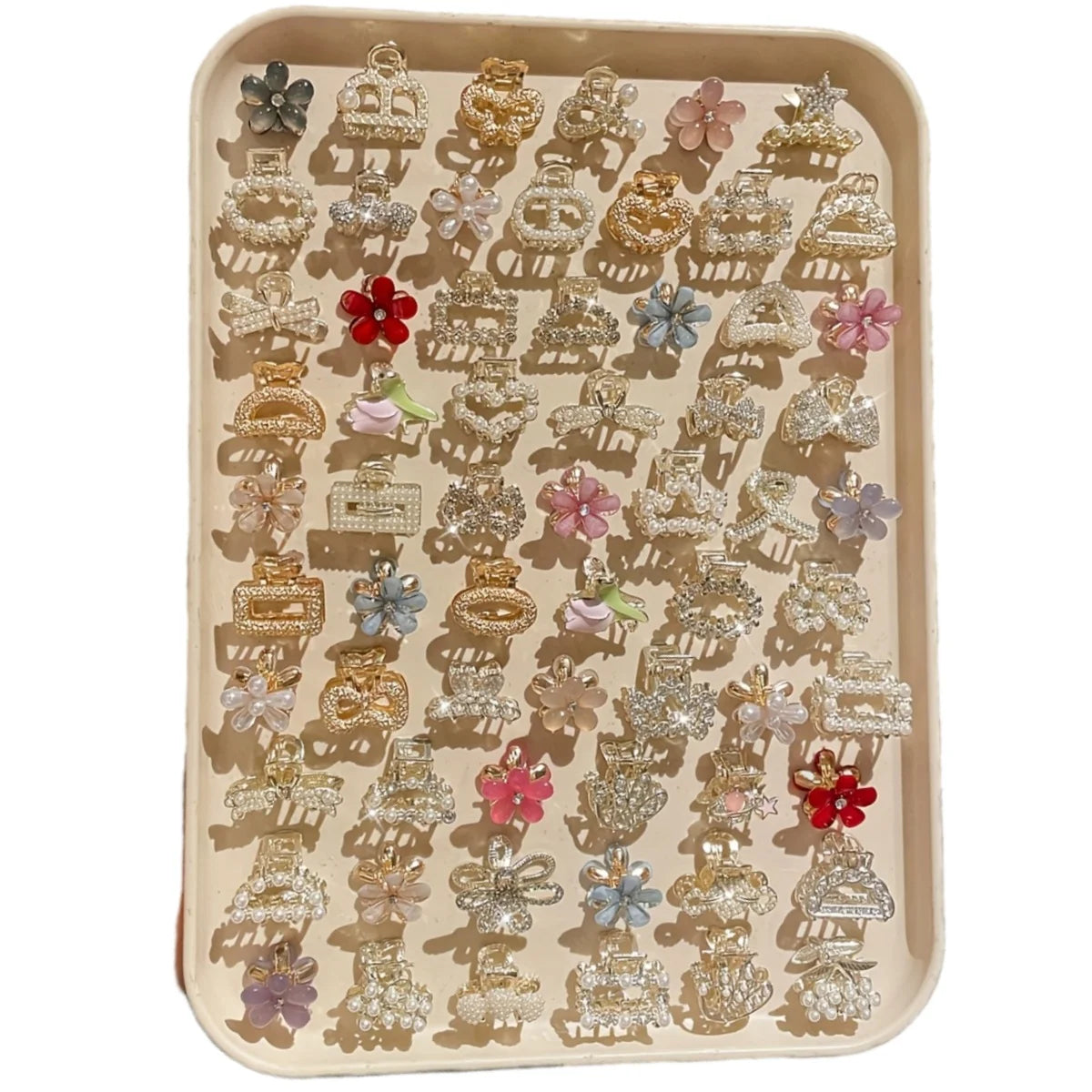 20Pcs Women's Model, Shiny, Exquisite and Gorgeous, Rhinestones and Imitation Pearl Inlay, Multi-Style Small Hair Clip Combinati.