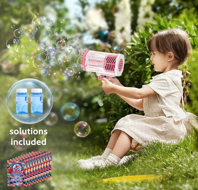 40/69 Holes Bubble Machine Ages 3+ Boy Girl Toys Birthday Wedding Kids Adult Party Toys Summer Outside Bubble Gun Soap Blower.