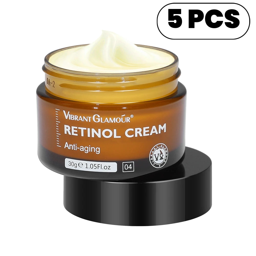 1/2/3/5PCS Retinol Facial Cream Anti-aging Removal Wrinkle Fine Lines Repair Skin Barrier Whitening Brightening Moisturizing.