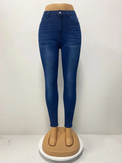 Mom Jeans Women Denim Pant Long Pants Sheath Slim Fit High Waist Straight Trousers Y2k Streetwear Elegant Bodycon Sexy Work.