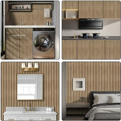 Faux Grille Wall Stickers Self Adhesive Wallpaper for Bedroom Walls Thick Foam Wood Grain Peel and Stick Wallpapers Home Decor