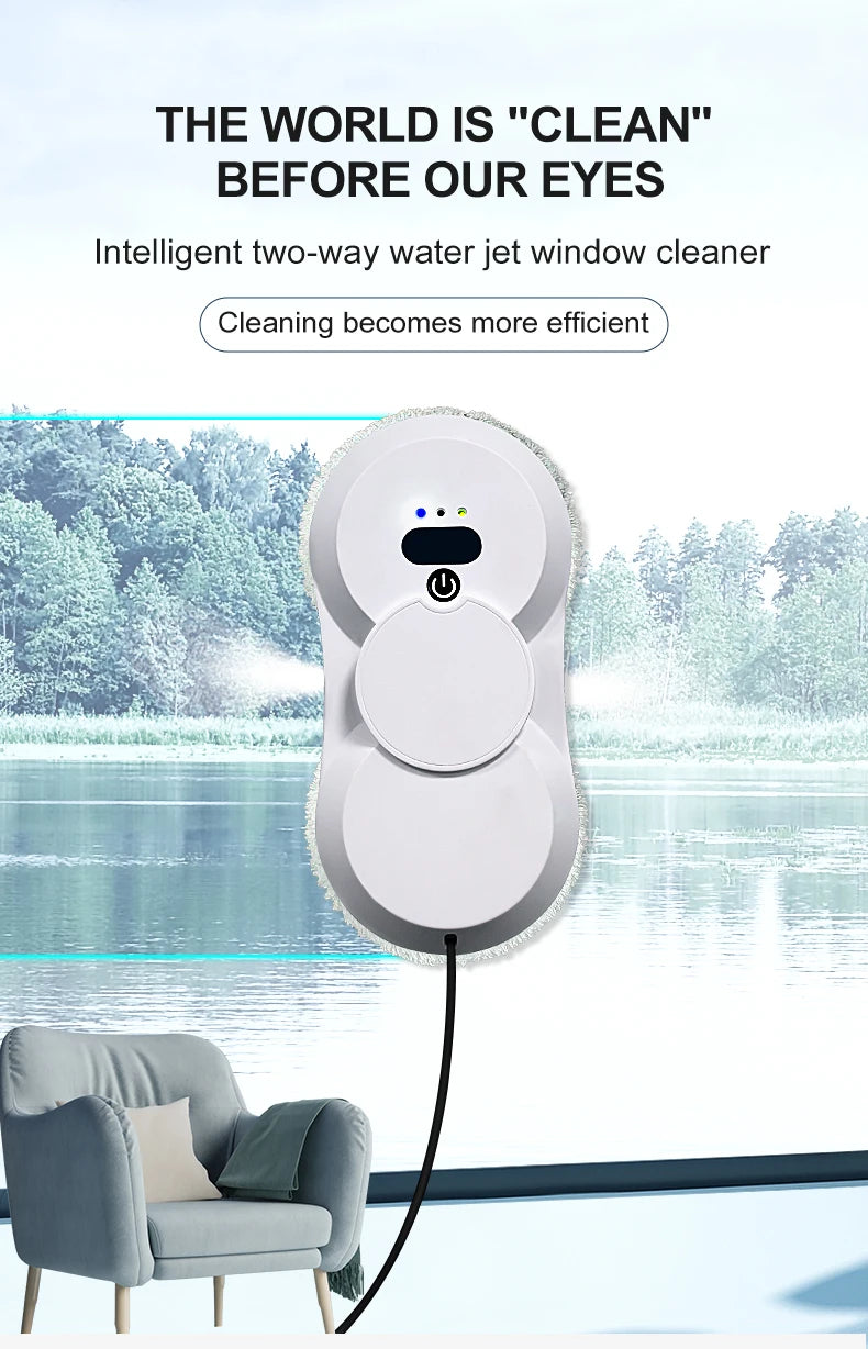 PuRuiKai robot electric automatic window cleaning Robotic vacuum cleaner, with remote control, two-way automatic spray.