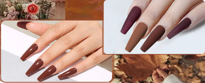 6 colors Dip Powder Set Brown Coffe Color Nail Powder Dipping Nail Powder Nail Art Manicure DIY Salon No Need Lamp Cure.