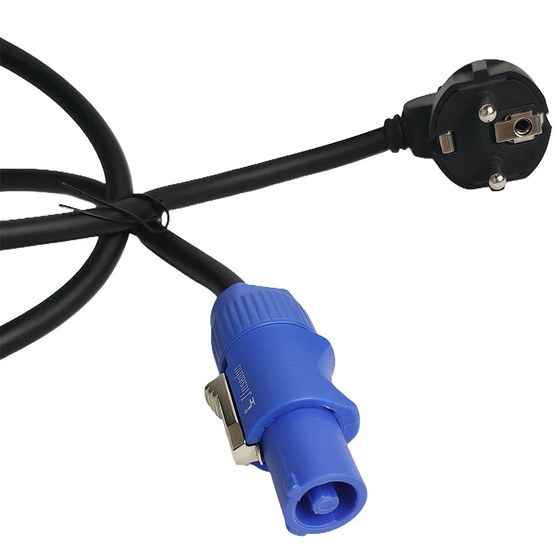 European Schuko Power Extension Cable, 3x1.5mm² for Stage Lighting, LED Beam Lights & Audio Equipment.