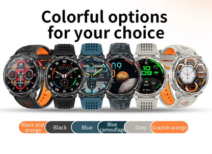 2025 New Military T-Rex 3 Smart Watch Men 1100mAh Battery AMOLED  IP68 Waterproof Outdoor Compass Bluetooth CallSport Smartwatch