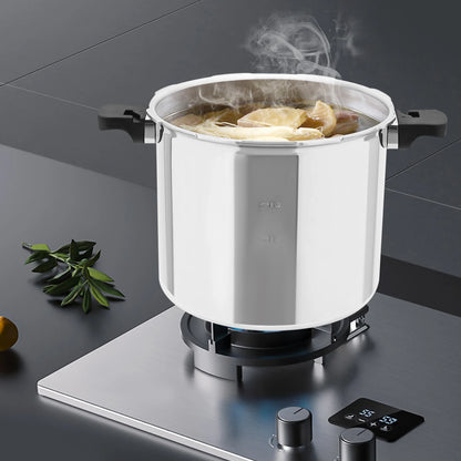 22L Large Capacity Pressure Canned Pot With Pressure Gauge Release Valve, Silver New Model.